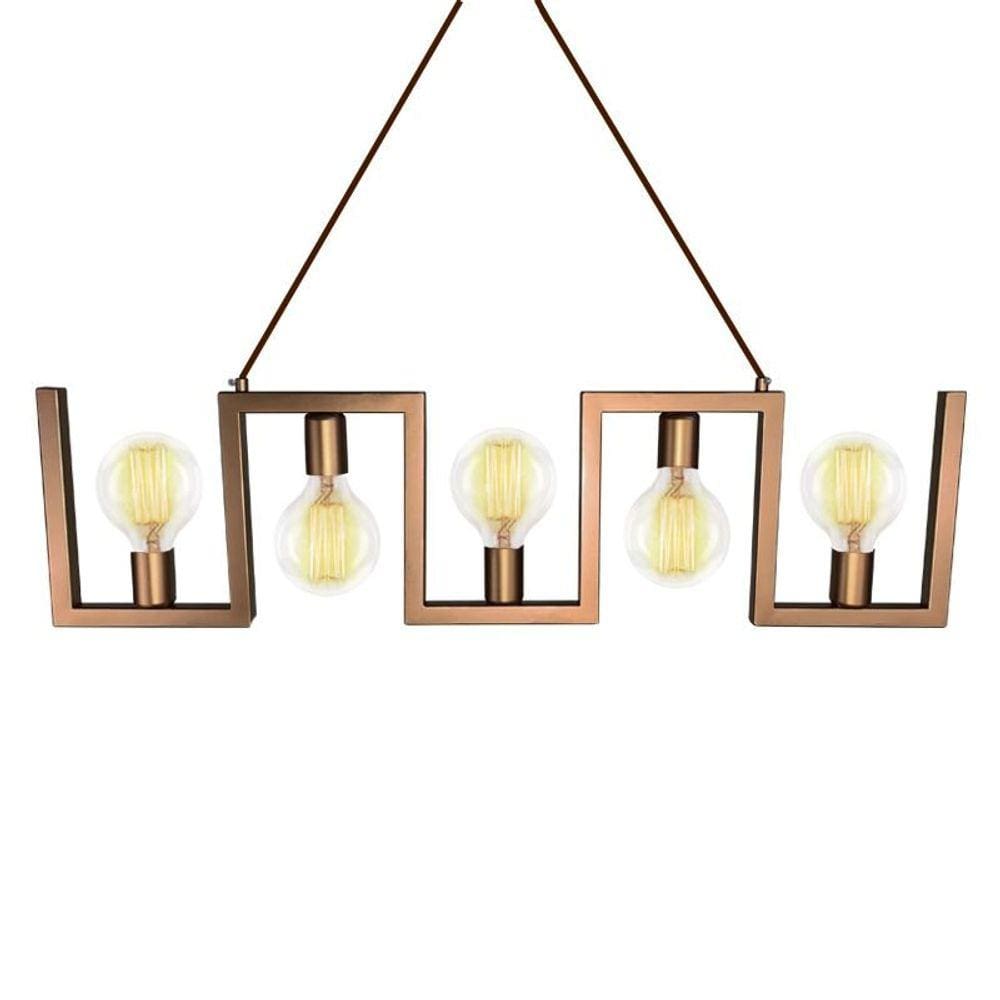Lustre Pendente Lumix LN1014 Cobre E27 Bivolt