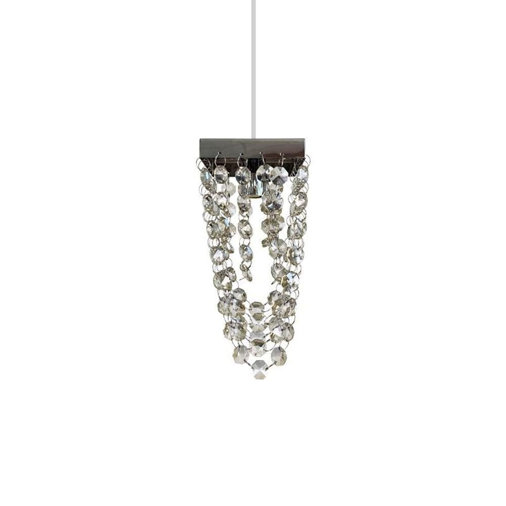 Lustre Pendente Lumix PER02 Quadrado Champagne G9