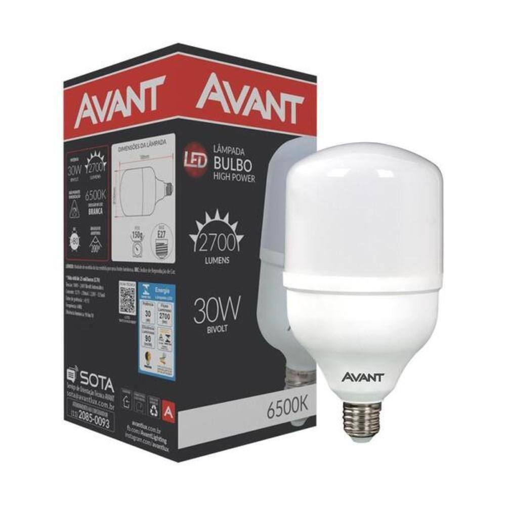 Lampada Led Bulbo HP 30W Branca Avant