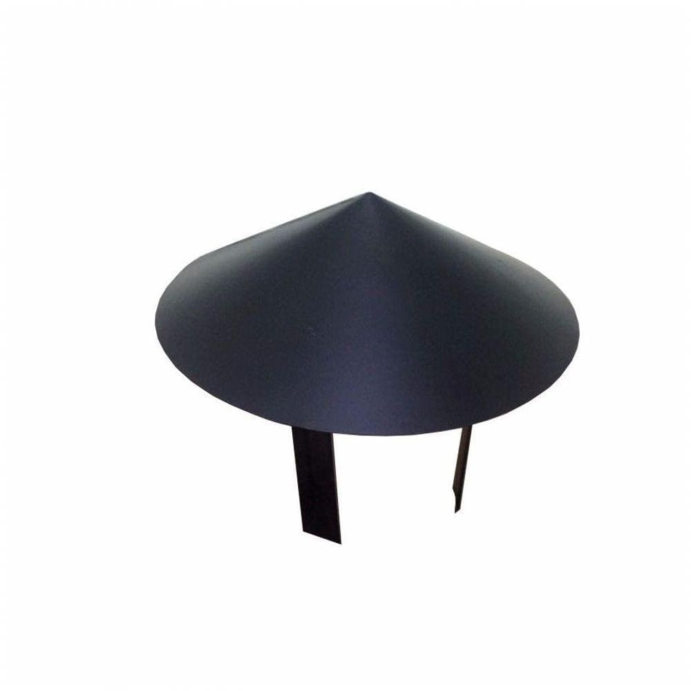 Chapéu Chinês Preto Para Dutos 30Cm Diâmetro Topo De Chaminé