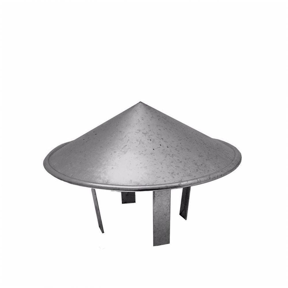 Chapéu Chinês Galvanizado Para Dutos 100 Mm Topo De Chaminé