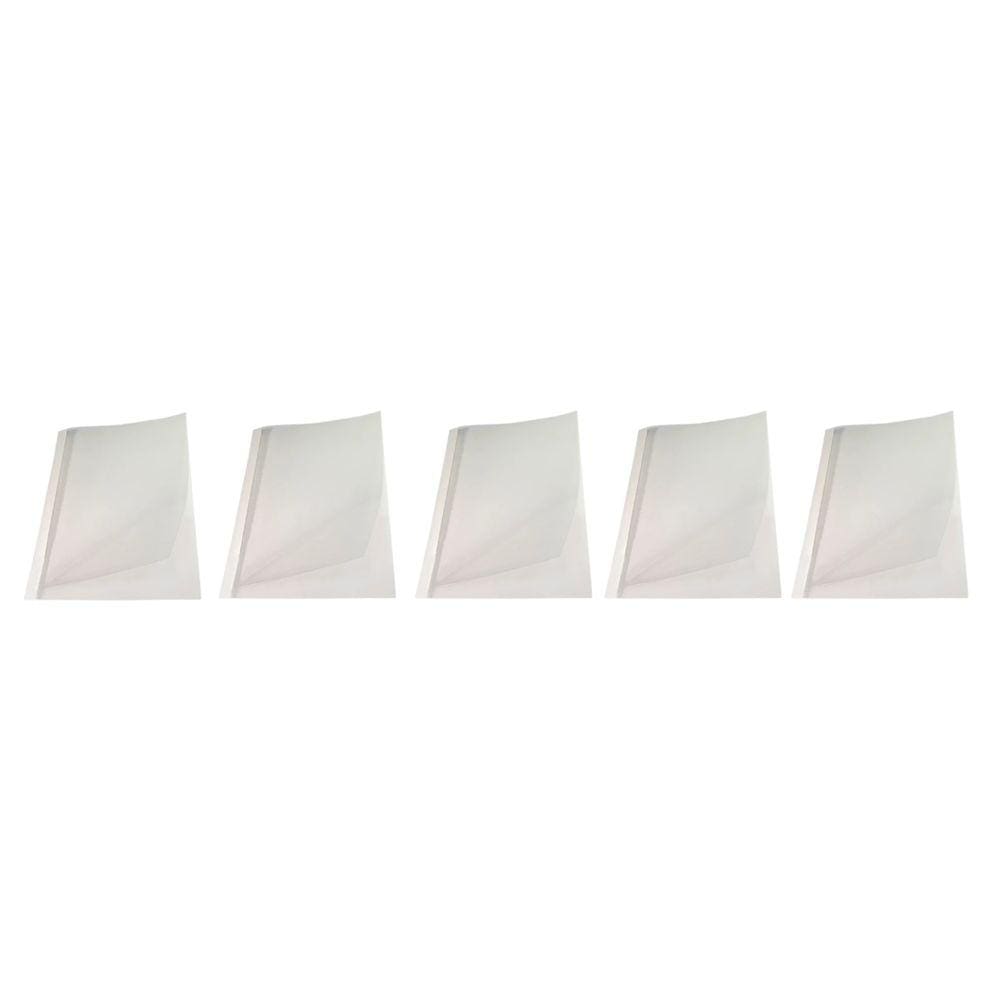 Kit 5 Capas Encadernação Térmica Até 60 Folhas A4 Branca