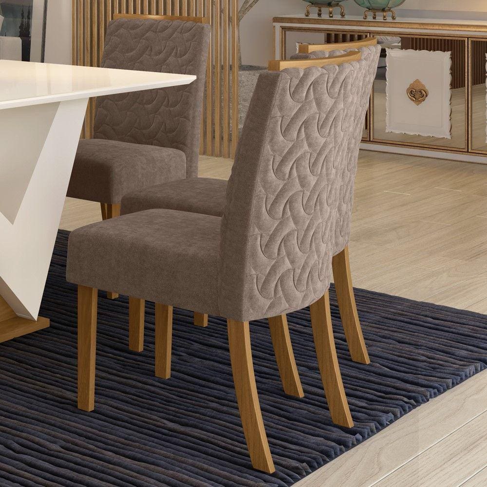 Conjunto 02 Cadeiras Estofadas Carina Henn