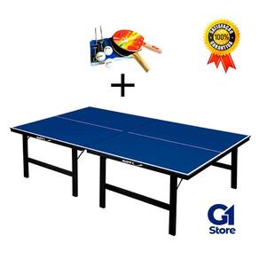 Mesa de ping pong mdf 25mm 1090 klopf + kit Raquetes e Bolinhas 5055 +  Suporte master c/ Rede 5034