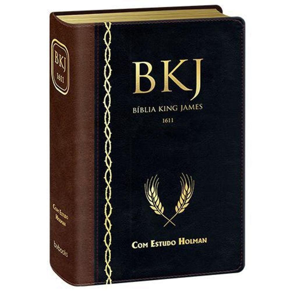 Bíblia King James Fiel 1611 Com Estudo Holman (Marrom/Preta)