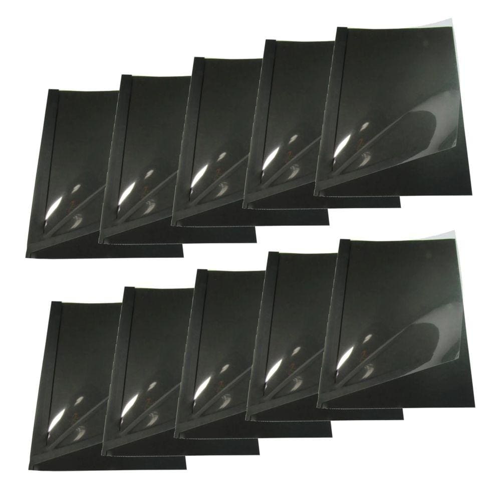 Kit 10 Capas Encadernação Térmica Até 400 Folhas A4 Preta