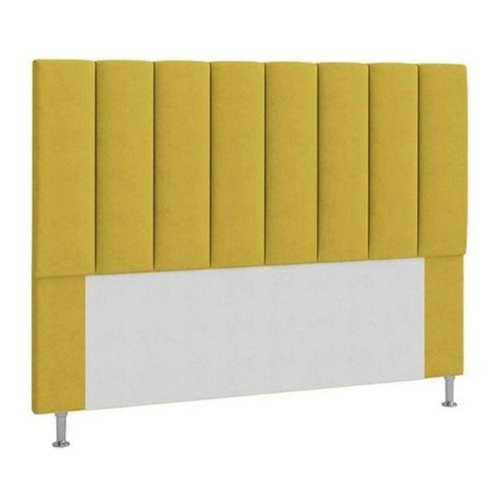 Cabeceira Queen Estofada Cancun Amarelo M&f Decor