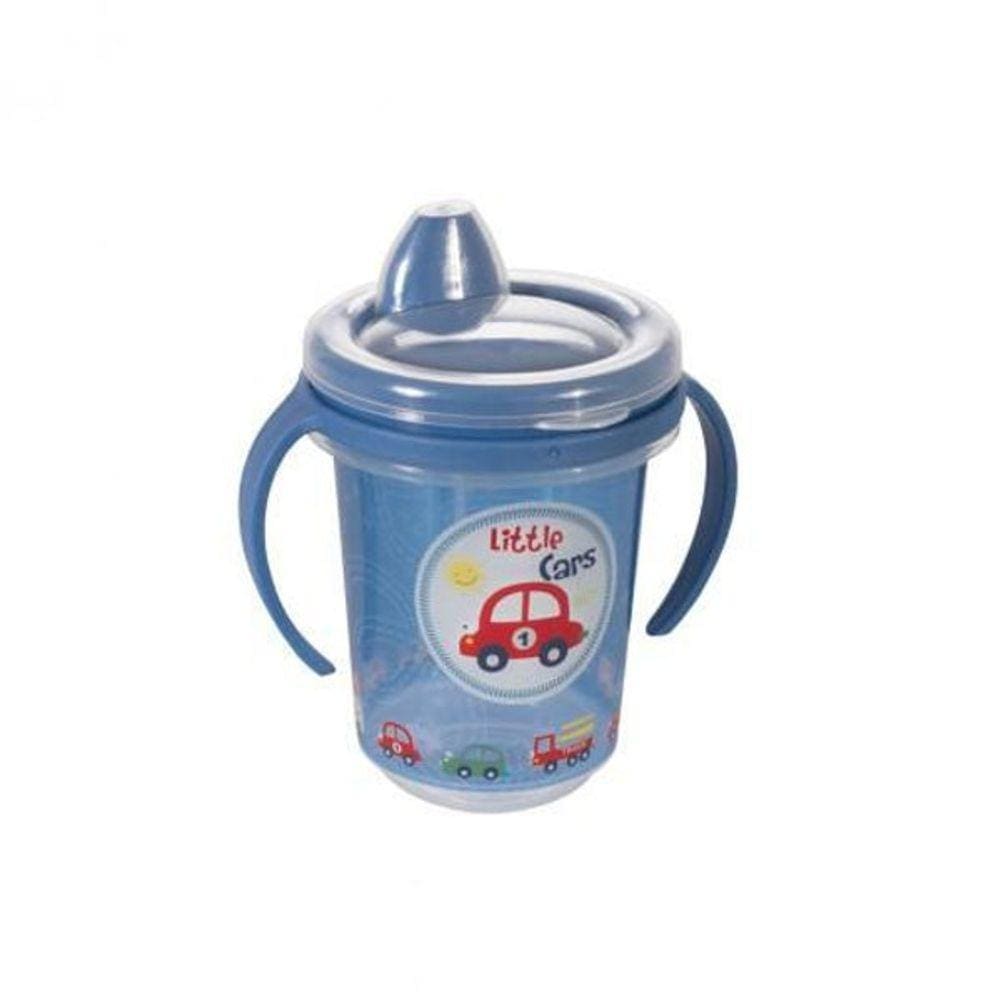 Caneca Plastica Antivazamento 330Ml Trio Carrinhos - 137719