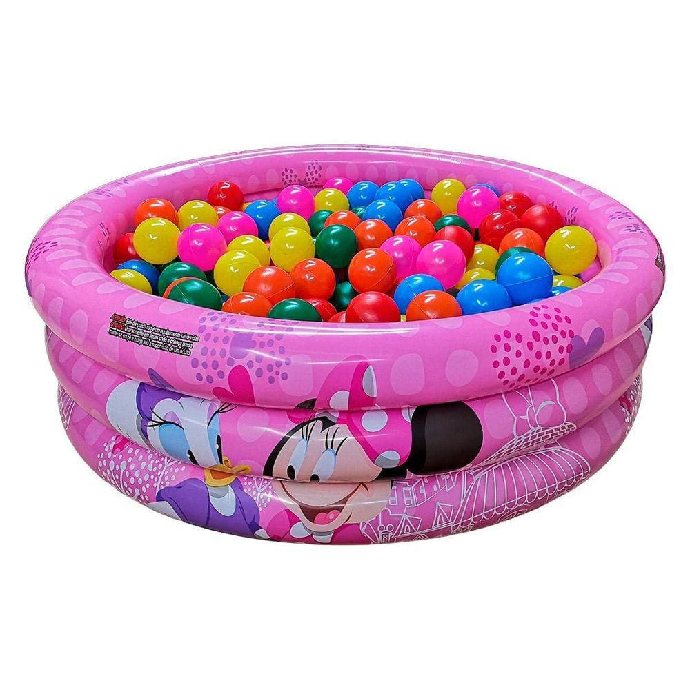 Piscina De Bolinhas Menina Infantil Inflavel + 50 Bolinhas
