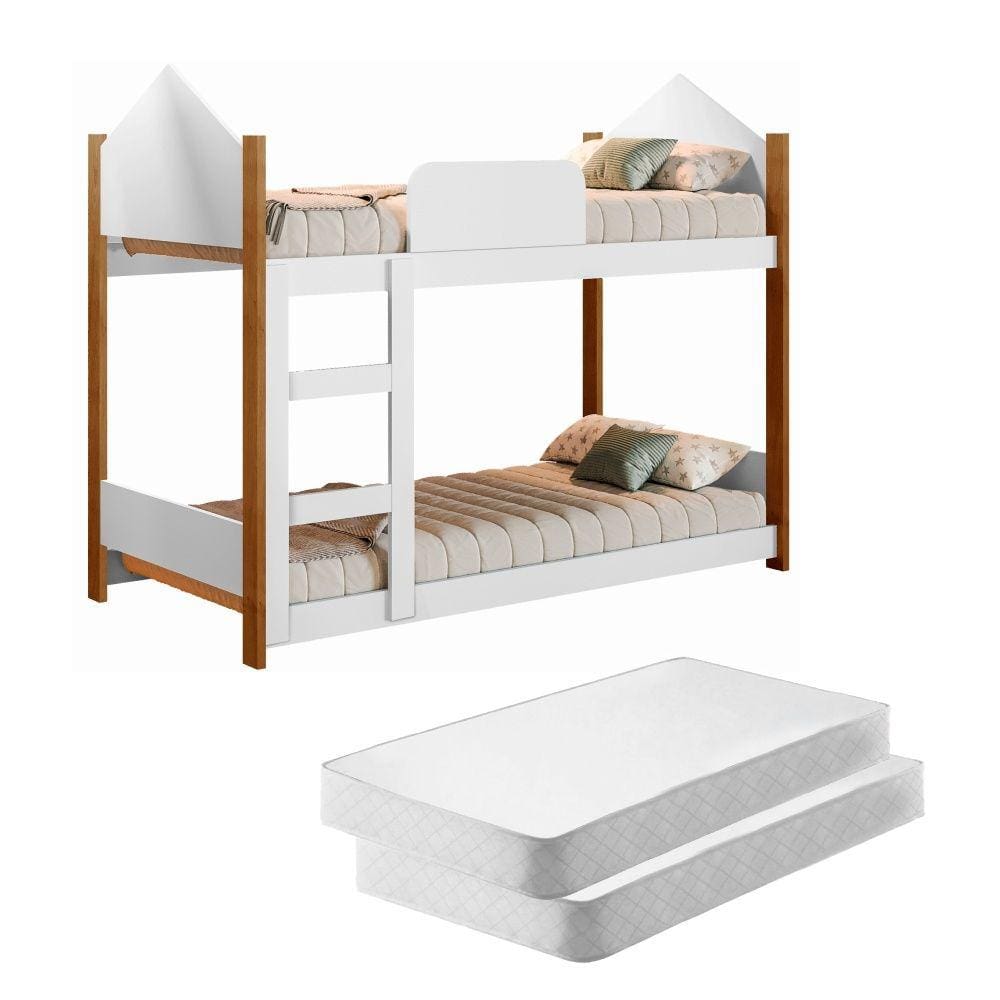 Beliche Infantil Casinha Alice com Colchões