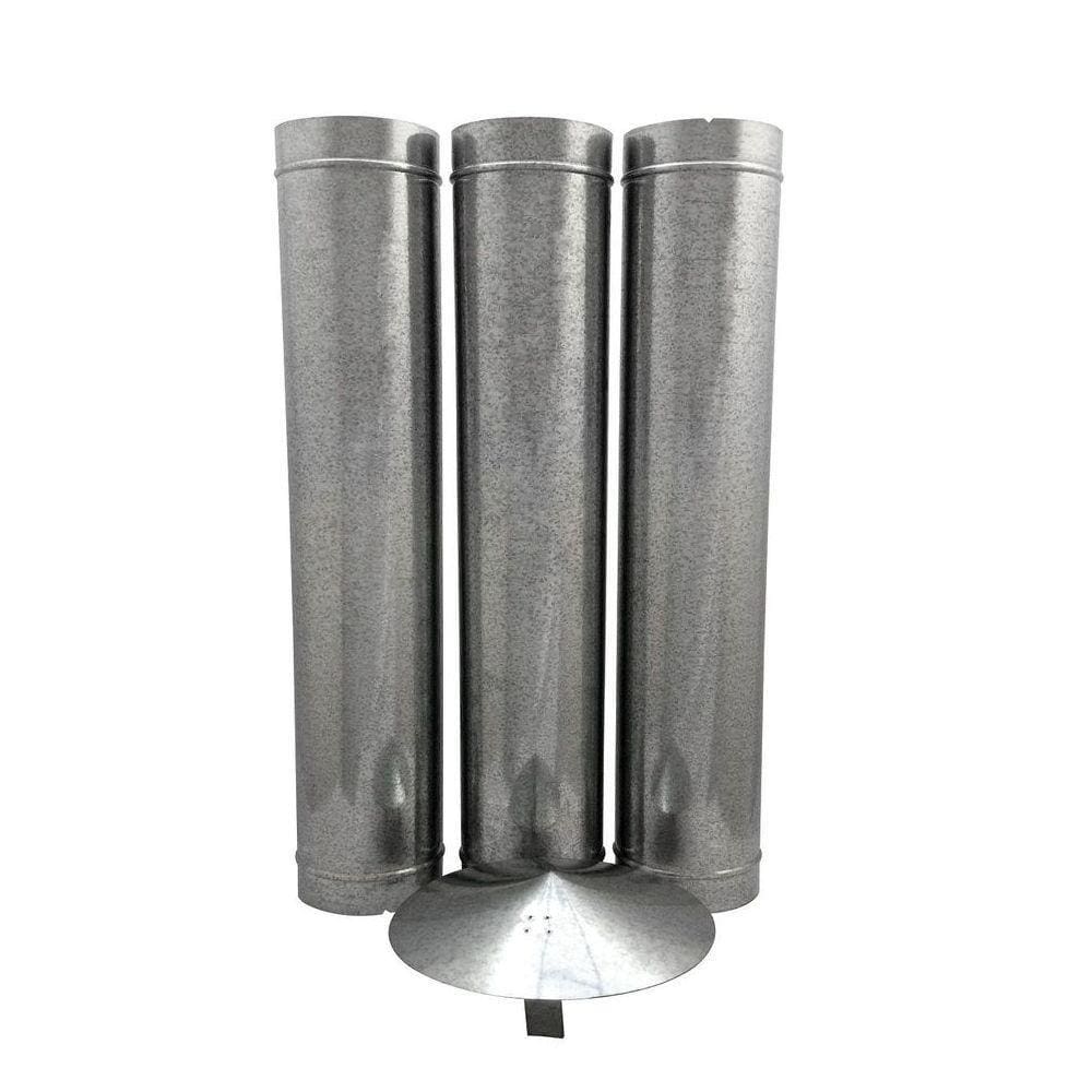 1,80 M Duto Galvanizado 180 Mm De Diâmetro Com Chapéu Chinês