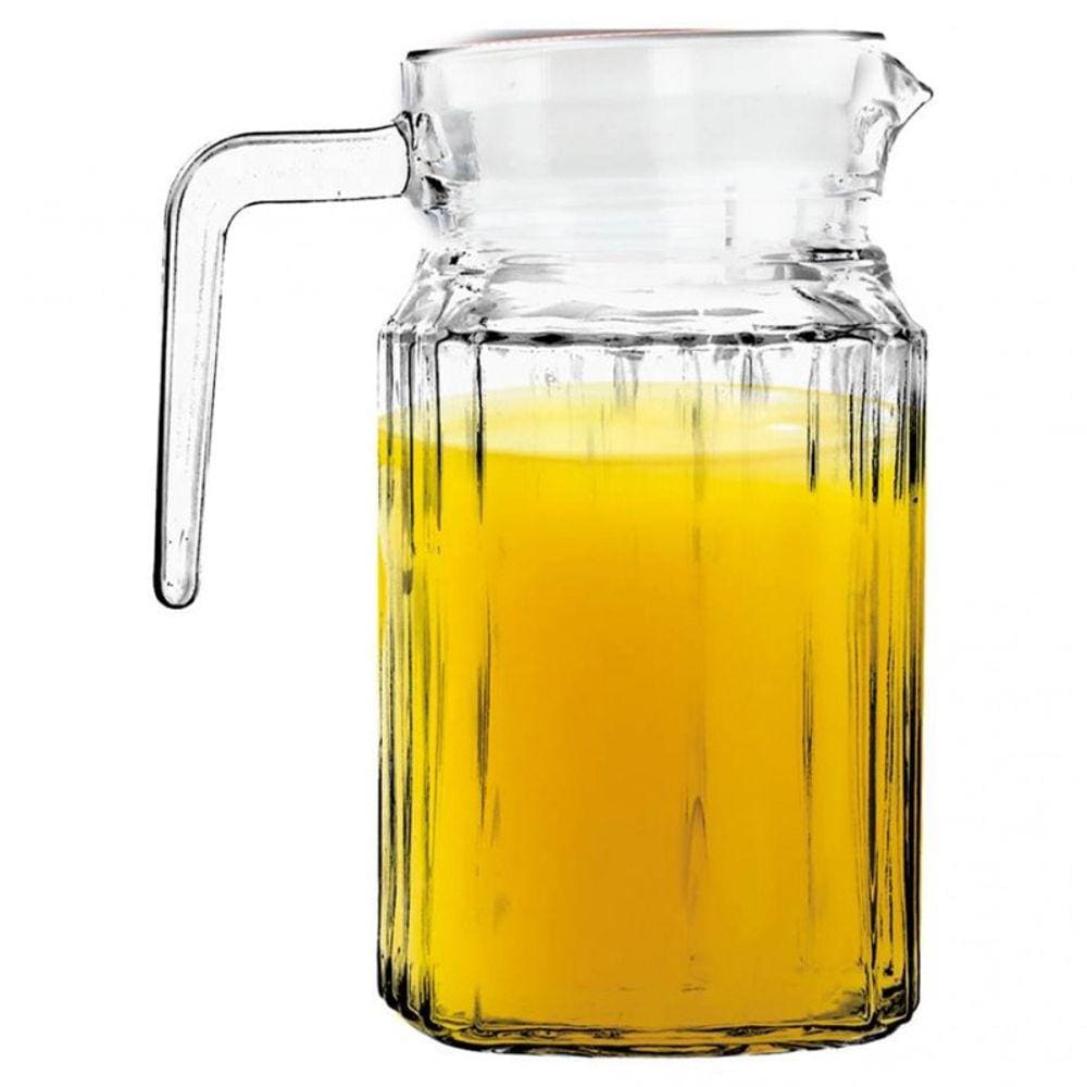 Jarra de Vidro para Suco 500ml com Tampa - Yazi - Transparente - 17cm
