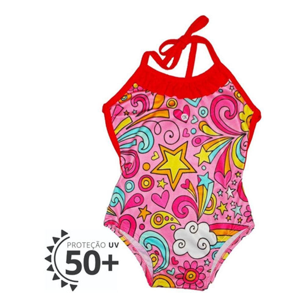 Maiô Infantil Engana Mamãe Fantasia Proteção Uv Praia Verão