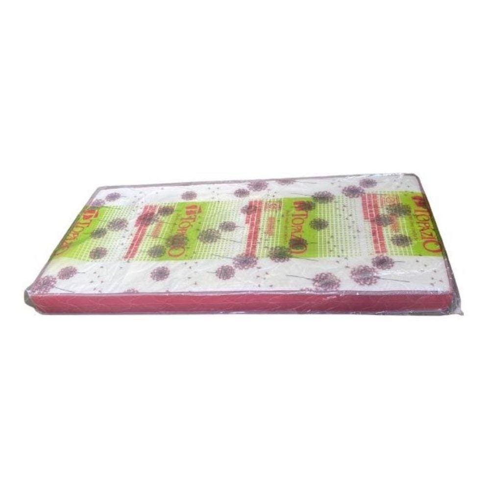 Colchão Solteiro Valência Espuma D20 88X188X14 Topázio Estampado Vermelho