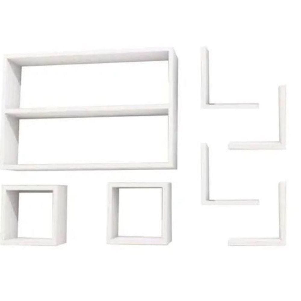 Kit Nicho Com 07 Peças Montado Em Mdf Branco - Sb Móveis