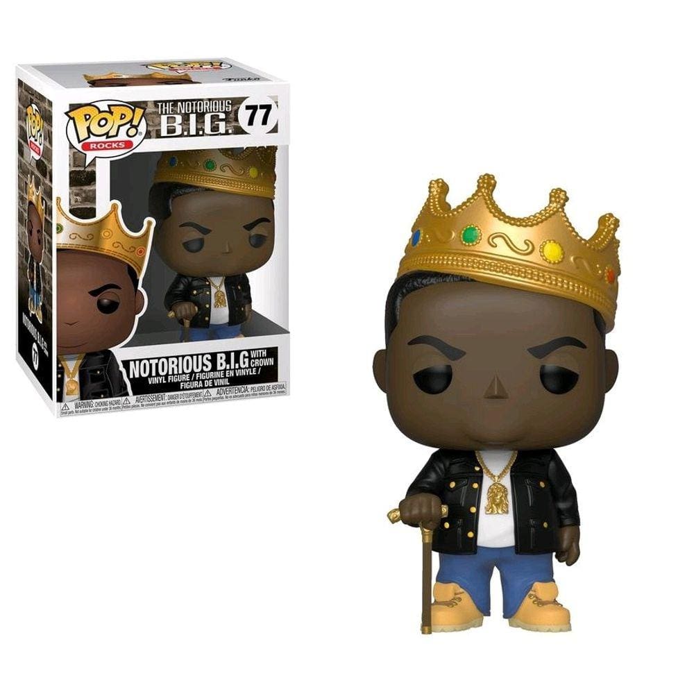 Boneco Funko Pop Rocks Notorious B.I.G. With Crown 77