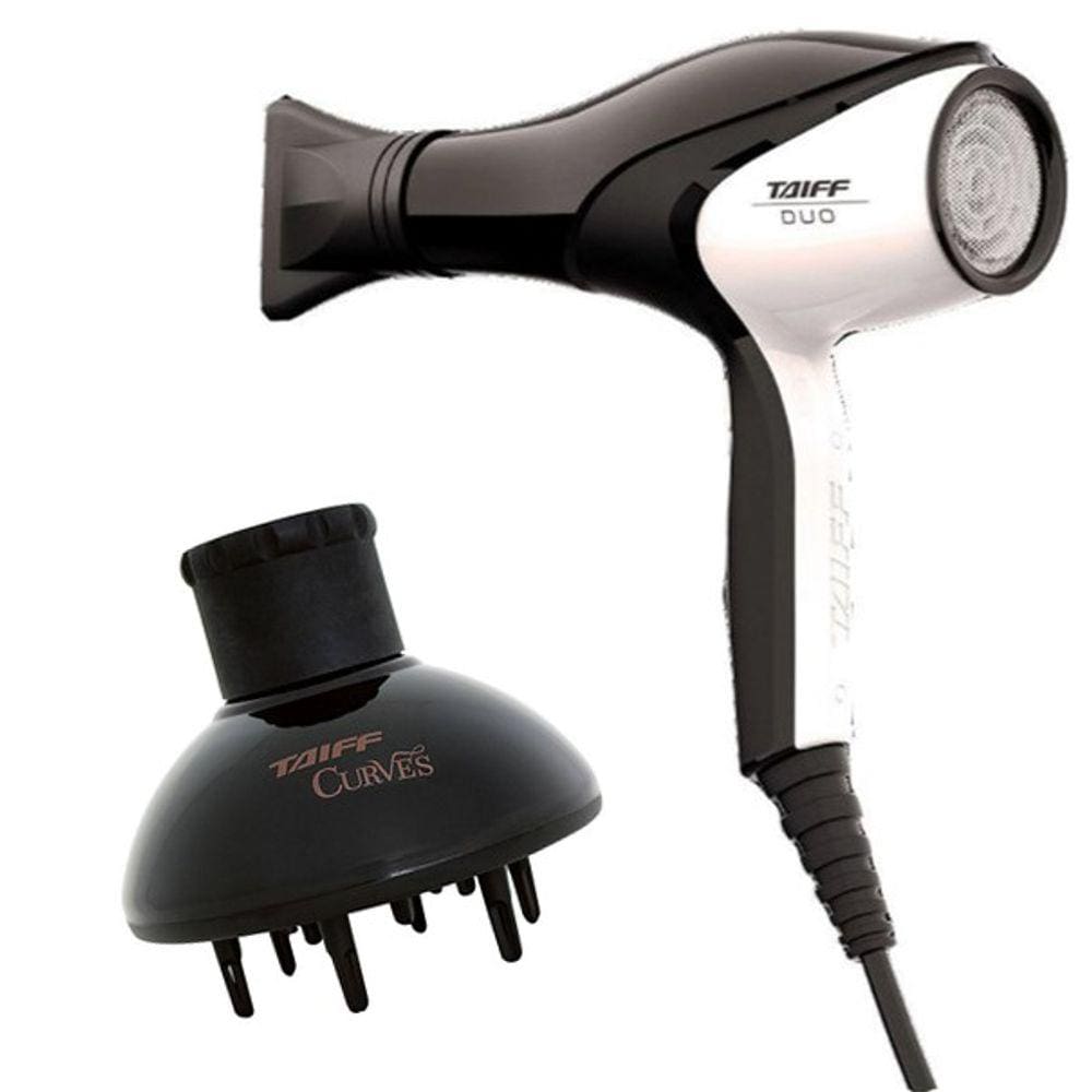 Kit Taiff Bivolt - Secador Profissional Unique Duo Tourmaline 2700W + Difusor De Ar Curves