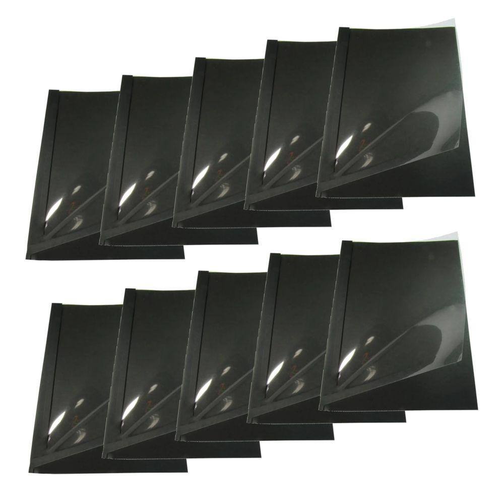Kit 50 Capas Encadernação Térmica Até 30 Folhas A4 Preta