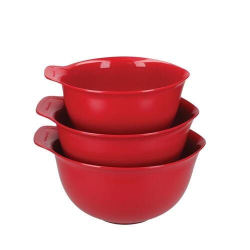 Conjunto 3 Tigelas Bowl De Plástico Vermelho Kitchenaid Menor preço em Conjunto 3 Tigelas Bowl De Plástico Vermelho Kitchenaid