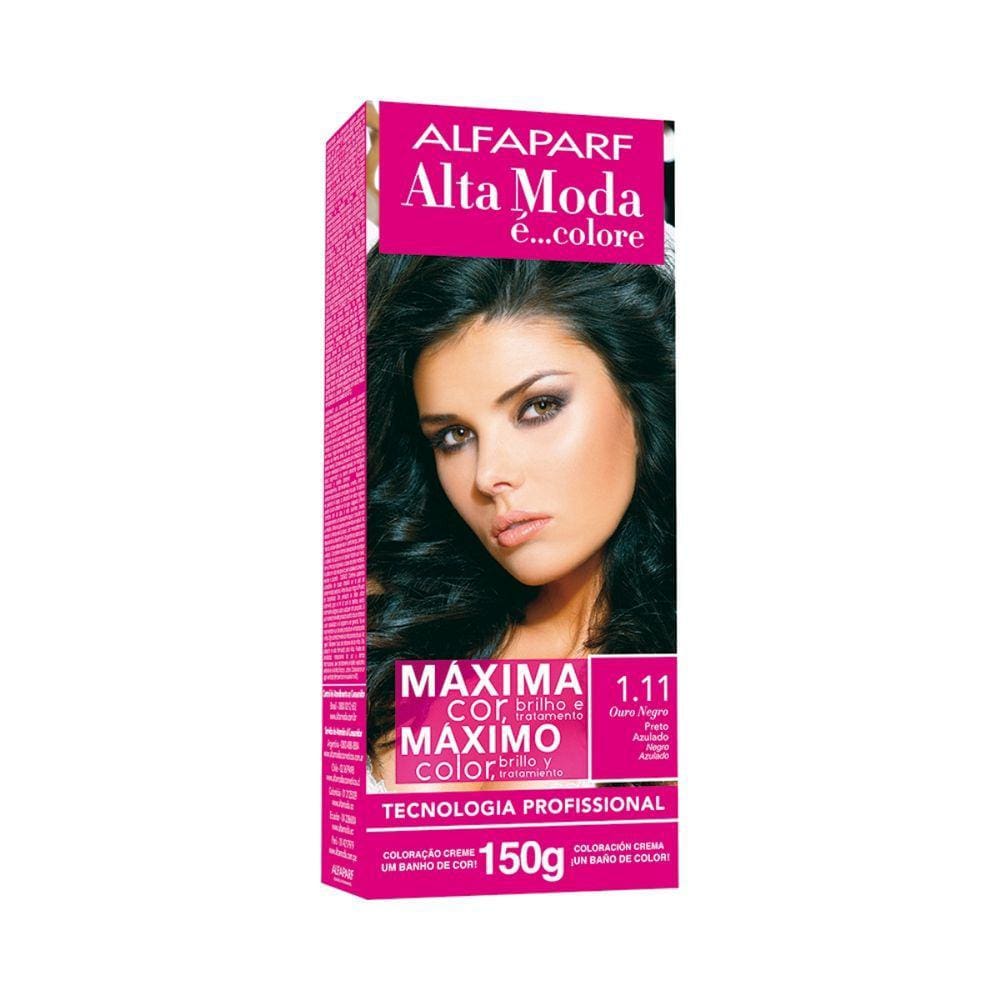 Tintura Alta Moda  1.11 Preto Azulado 150G