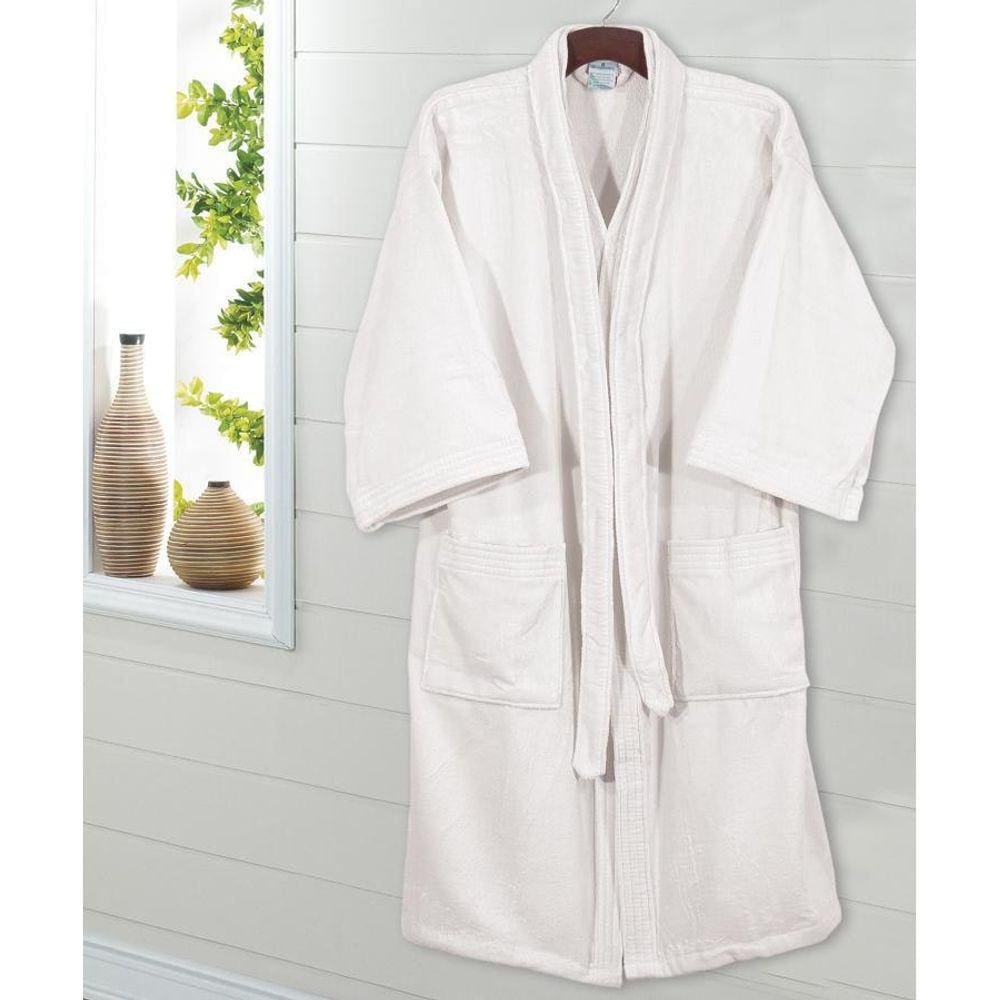 Roupão Dohler Velour Adulto Af958 Branco Liso GG