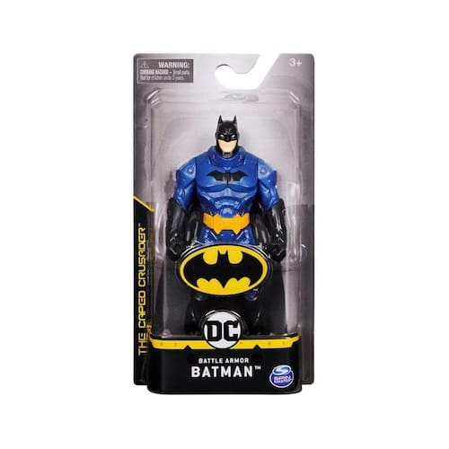 Boneco Batman Battle Armor Azul 15Cm | Extra