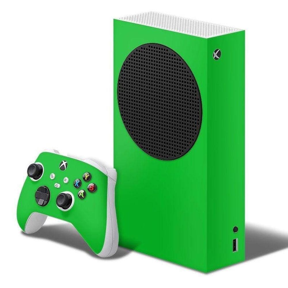 Adesivo Skin Xbox Series S E Dois Controles Verde B1