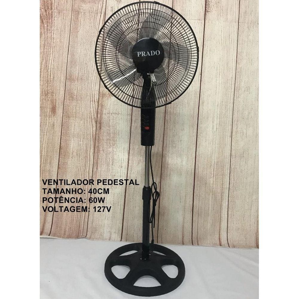 Ventilador Pedestal 40 Cm Prado Hélice Com 5 Pás