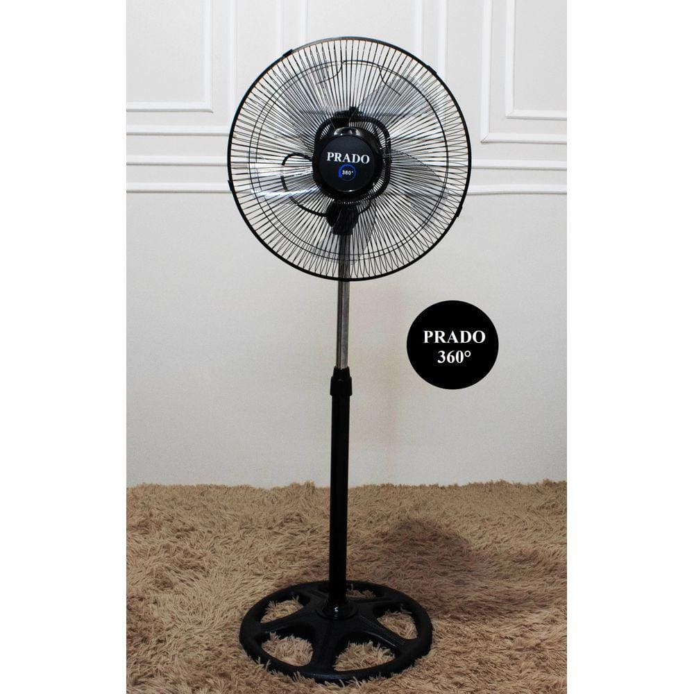 Ventilador Pedestal 40 Cm GIRA 360 GRAUS Prado Hélice Com 5 Pás
