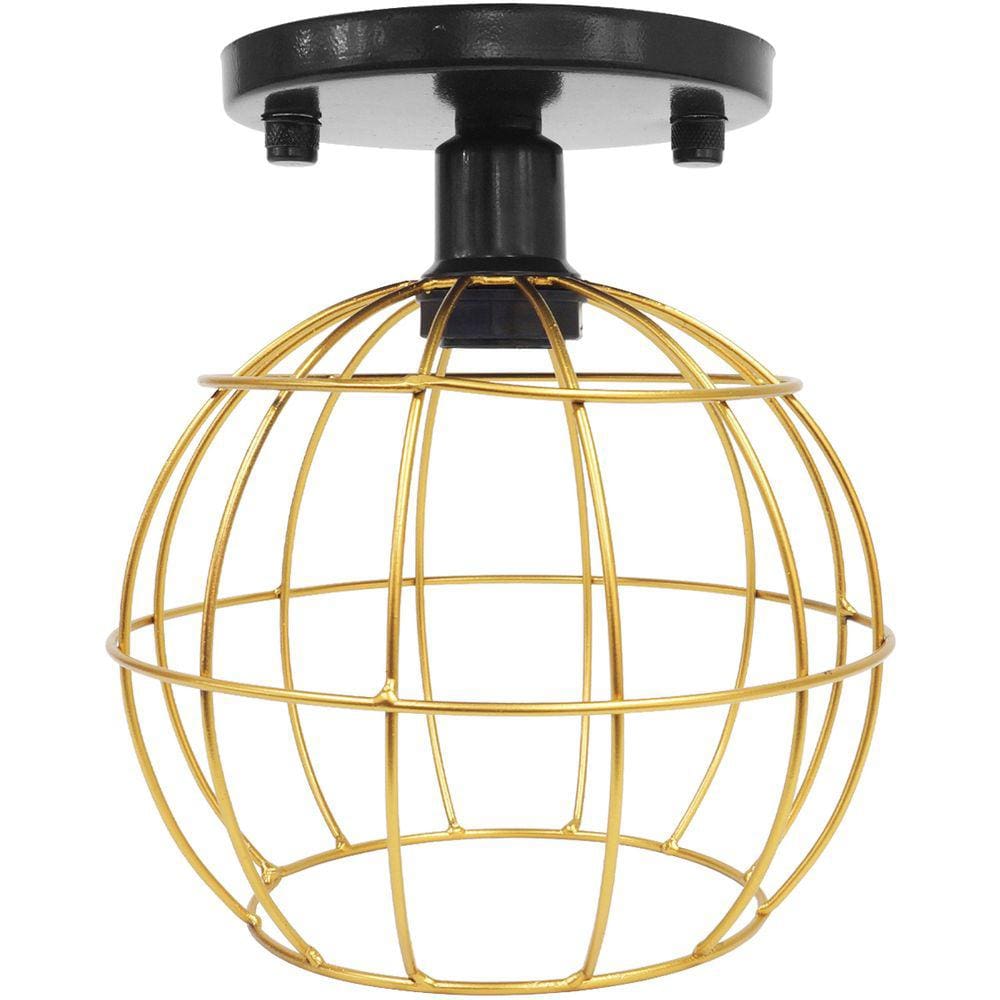 Lustre Teto Plafon Industrial Aramado Globo Retrô Luminária Sobrepor Vintage Agp Ilumini