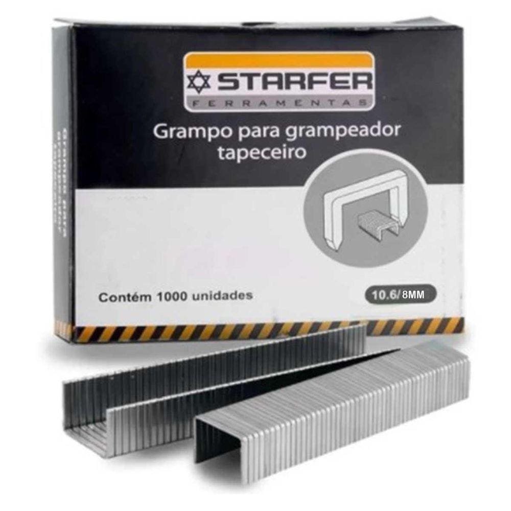 Grampo Para Grampeador Tapeçaria 1000Pçs 10.6/8Mm Starfer