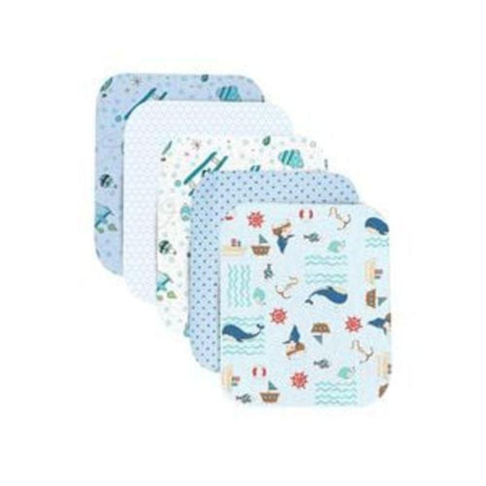 Toalhinha De Boca Karinho Estampada 32Cm X 25Cm 05 Un Azul