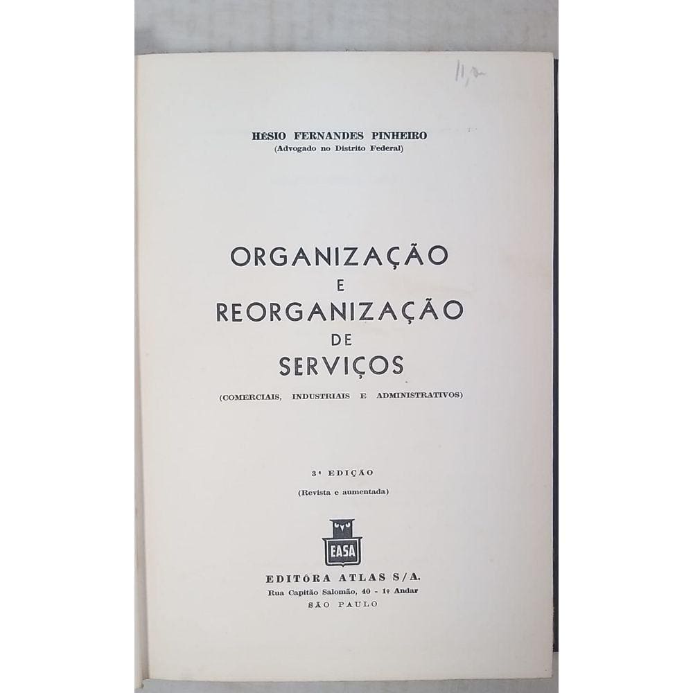 Organização e Reorganização de Serviços - 3a Edição
