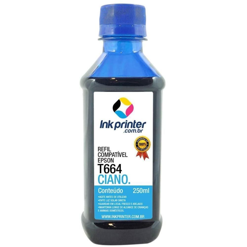 Tinta para Epson L1455 - Ciano - Compatível InkPrinter (T664 - 250ml)