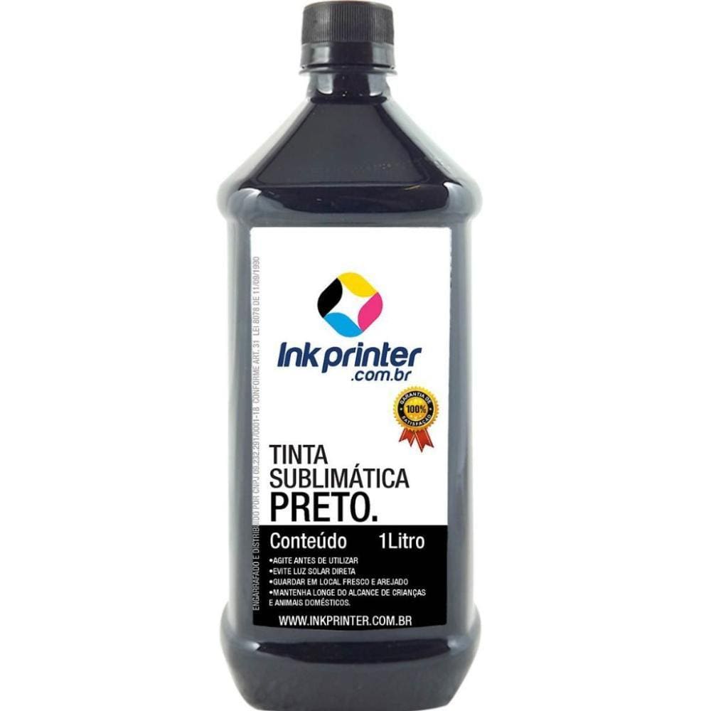 Tinta Sublimática InkPrinter Preta Para Sublimação (1 litro)