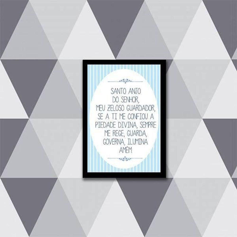 Quadro Oração Santo Anjo Do Senhor 24X18Cm