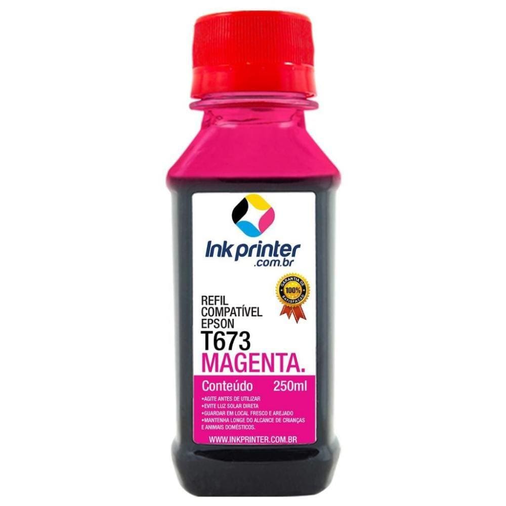 Tinta para Epson L805 - Magenta - Compatível Ink Printer (T673 - 250ml)