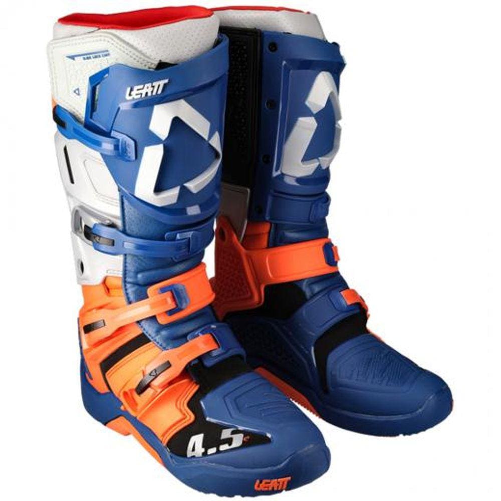 Bota Motocross Leatt 4.5 Enduro Laranja Azul 11 (42/43)