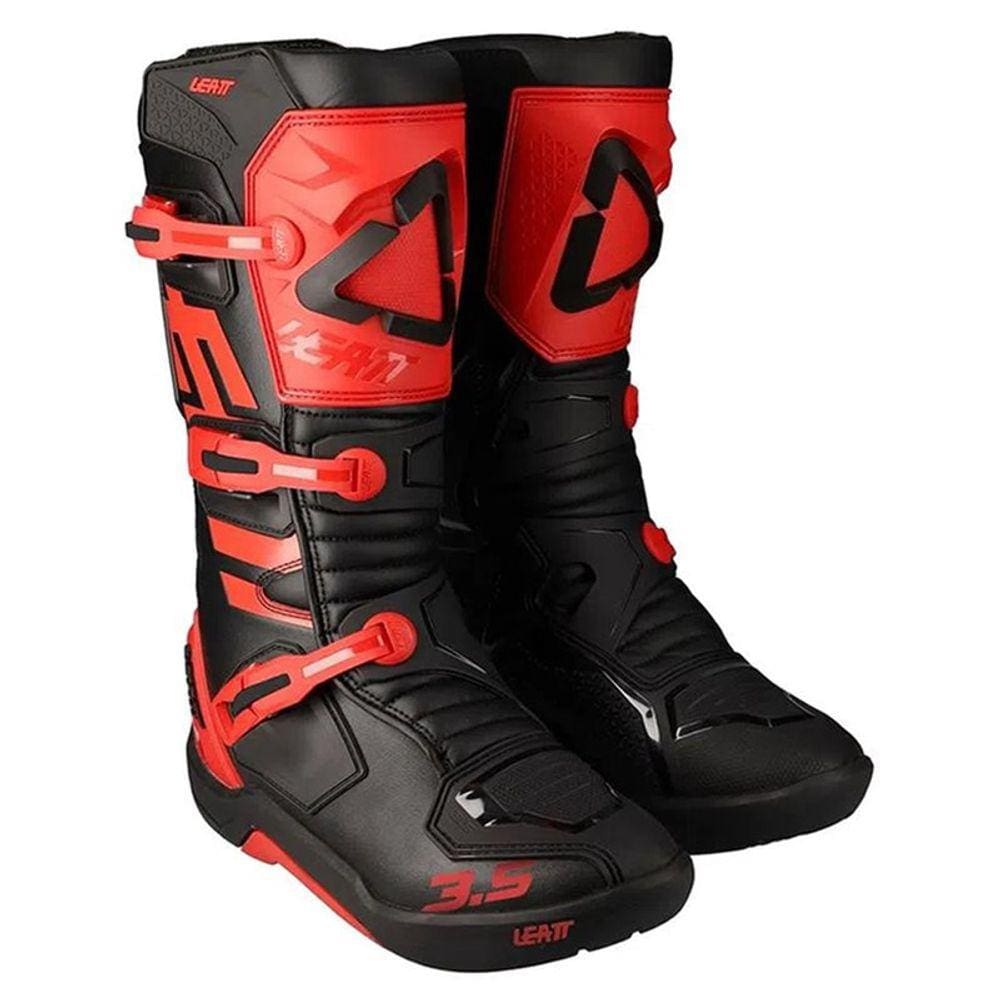 Bota Motocross Trilha Leatt 3.5 Preto Vermelho 9 (40/41)