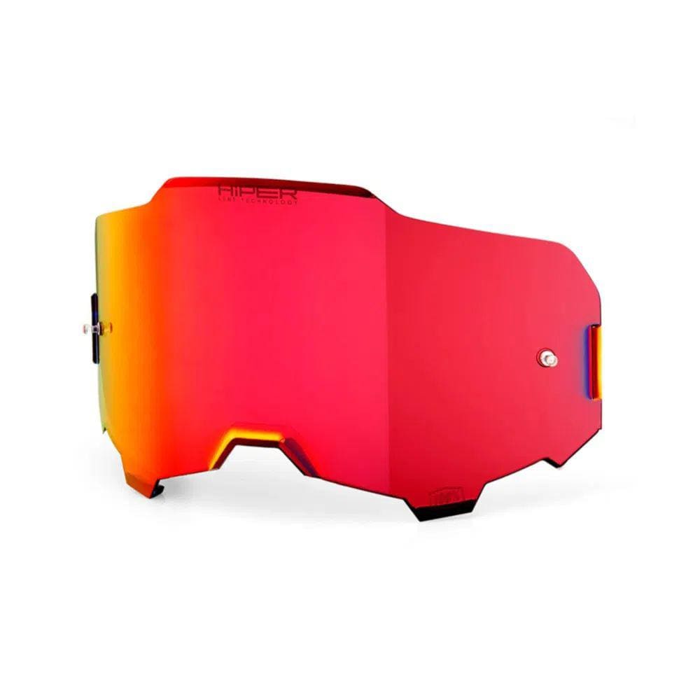 Lente 100% Motocross Trilha  Armega Hiper Espelhada Vermelho
