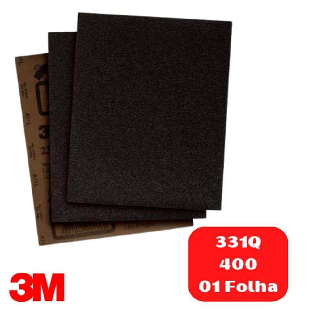 Lixa d`Água Folha 3M 331Q Grão 400 (01u) 230x280mm