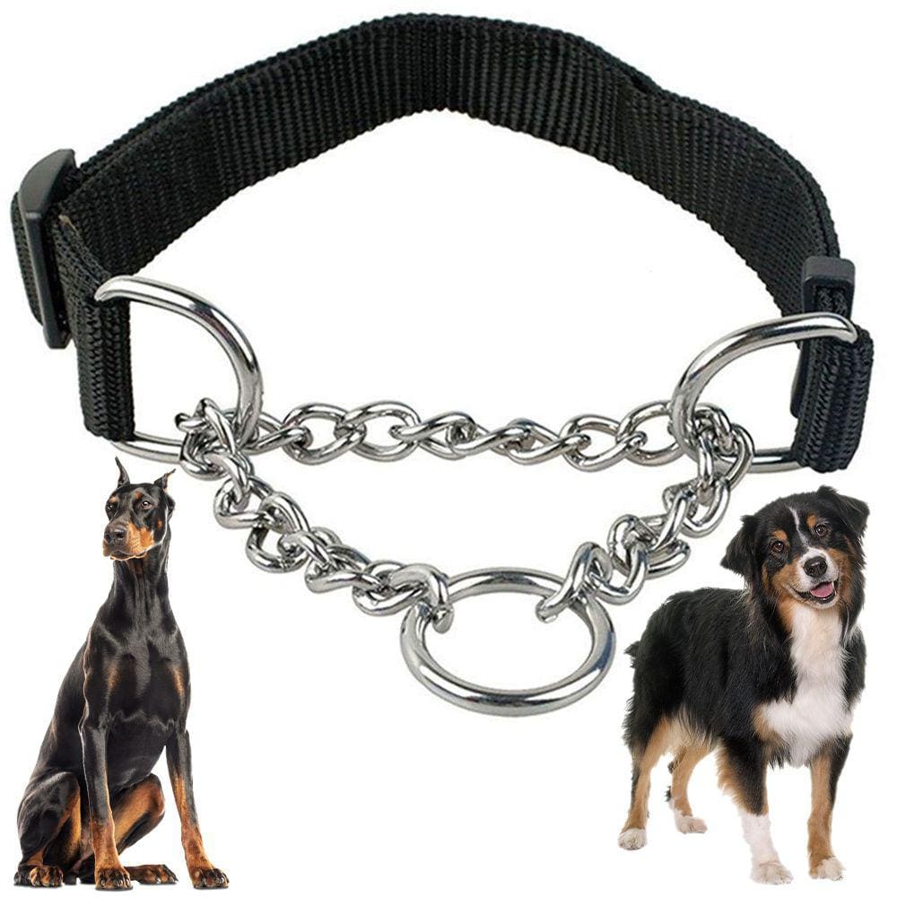 Coleira Cachorro Ajustavel Elo Torcido Nylon Pet Caes 2.0 cm Animais Treinamento Adestramento