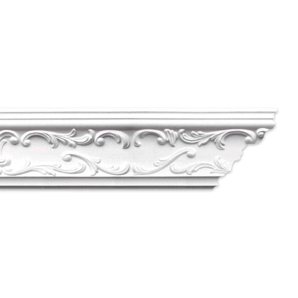 Roda Teto Perfil de Poliestireno Romy HomEstar - caixa com 6 m - Branco