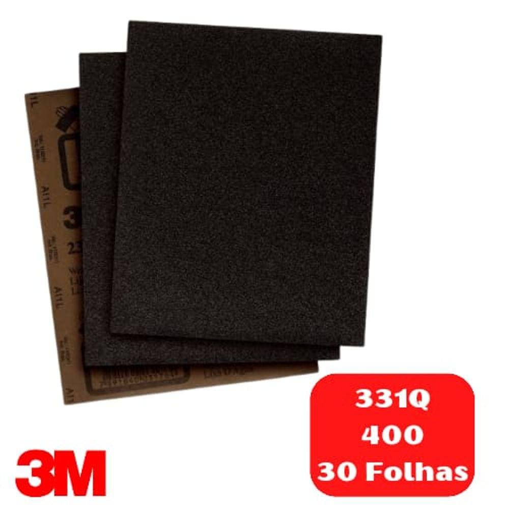 Lixa d`Água Folha 3M 331Q Grão 400 (30u) 230x280mm