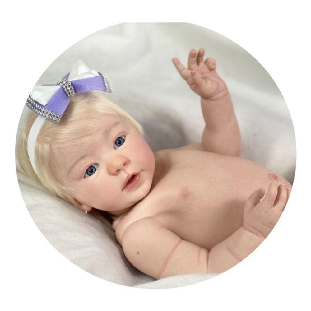 Bebe Reborn Menina Loirinha, Baby Boneca , Realista, Banho