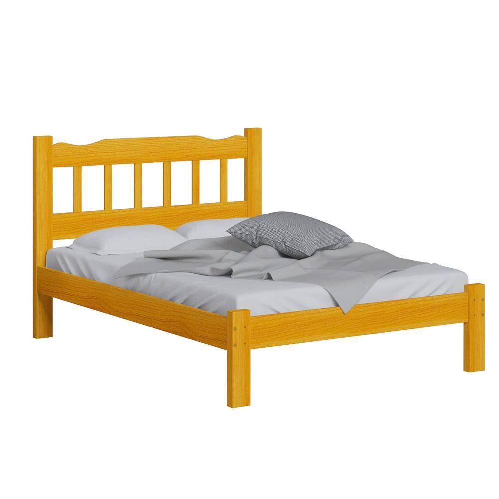 Cama Casal Madeira Maciça Cerejeira Pérola | Extra