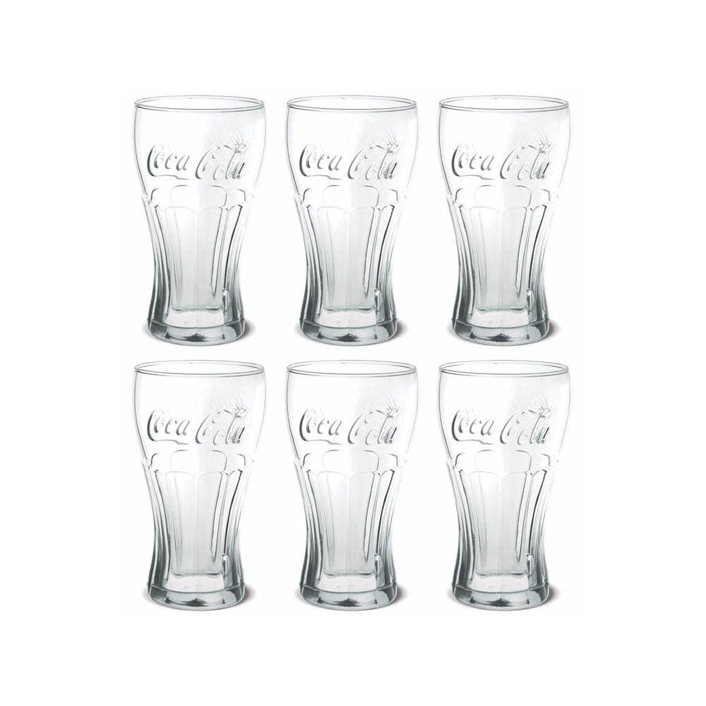 Jogo Copo Coca-Cola Contour Vidro 300Ml 6 Unidades - Nadir