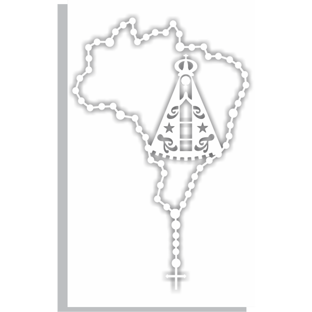 Adesivo Mapa de Nossa Senhora Aparecida Branco M
