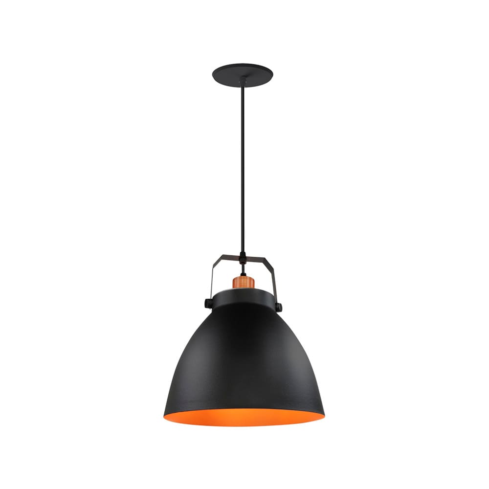 Lustre Pendente Taschibra Navy Preto E27 Bivolt Preto