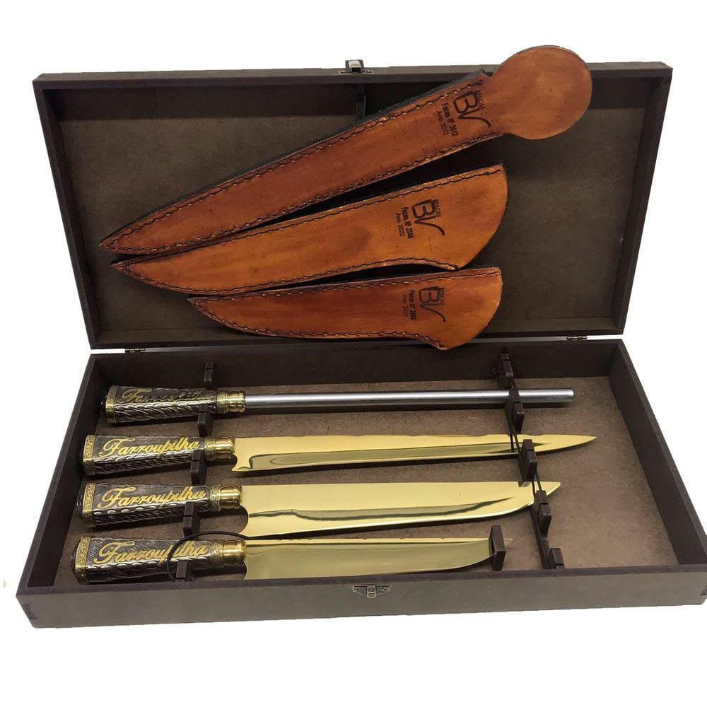 Kit Farroupilha Golden Premium 1835 Aço Cirúrgico